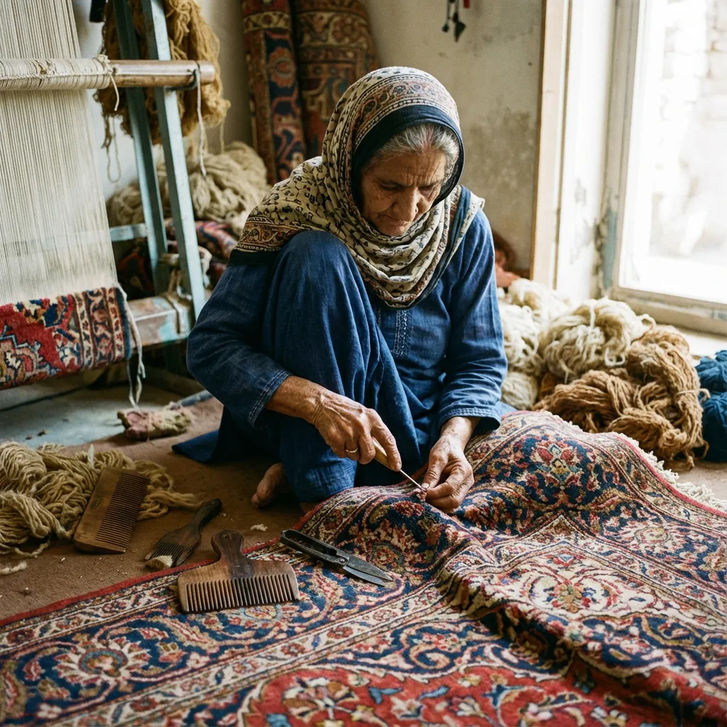 Hand-Knotted Rug Cleaning example 2